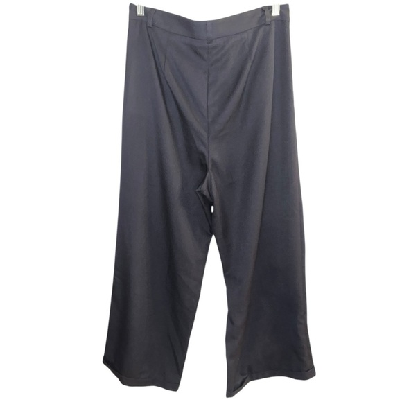 Free People high Rise Wide Leg Pleated Pants Woman’s Black Color Size 6 - Picture 2 of 10